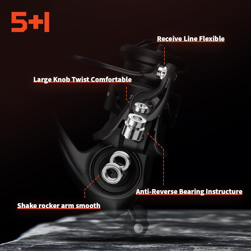 Mavllos SCYLLA II 122g Lightweight Spinning Reel Carbon Gear 4kg Drag 1000 1000S Sizes Dedicated To Micro Trout and Bass Finesse Frame, 5.21 Ratio,