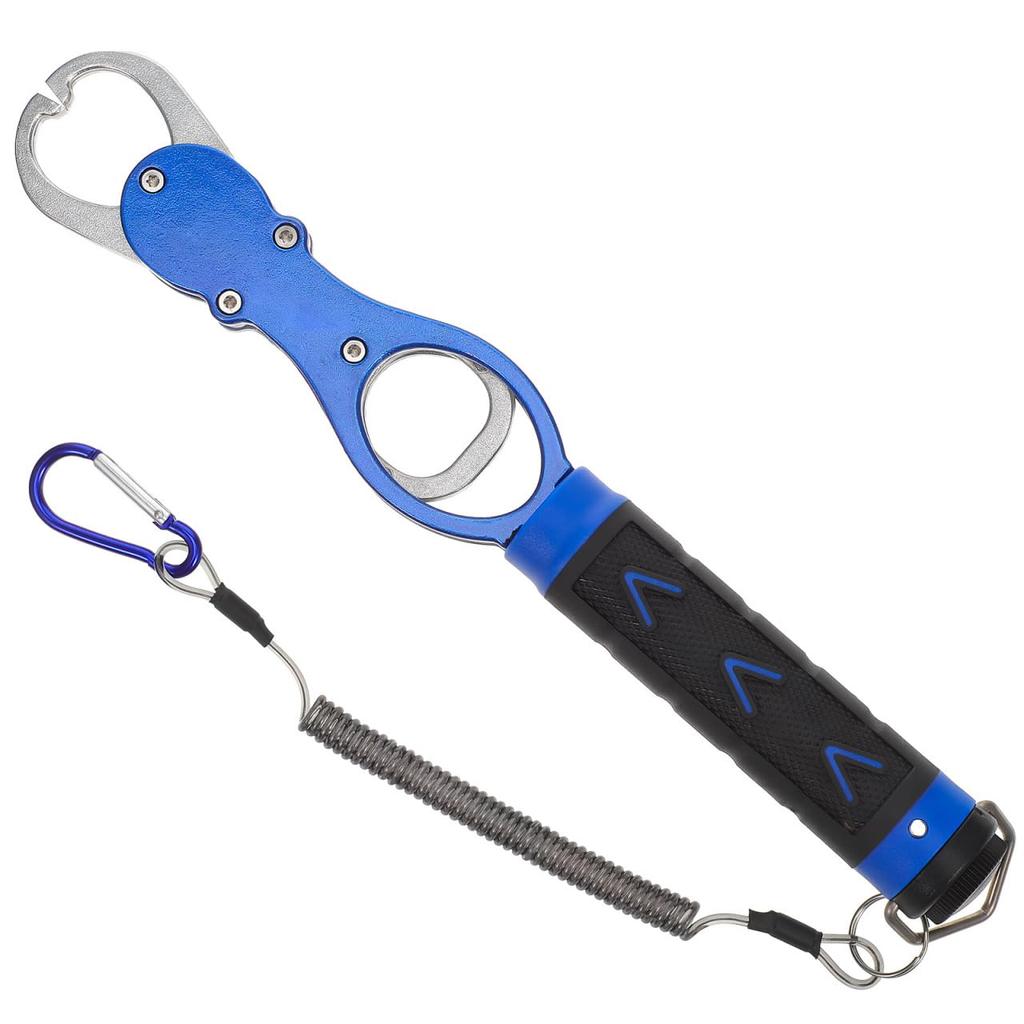 LEDMOMO Fish Pliers, Fish Grip, Weighing Range 15kg, Fishing Pliers, Fishing Scale, Weighing Function, Multifunctional, Ultra Lightweight, with Rope,