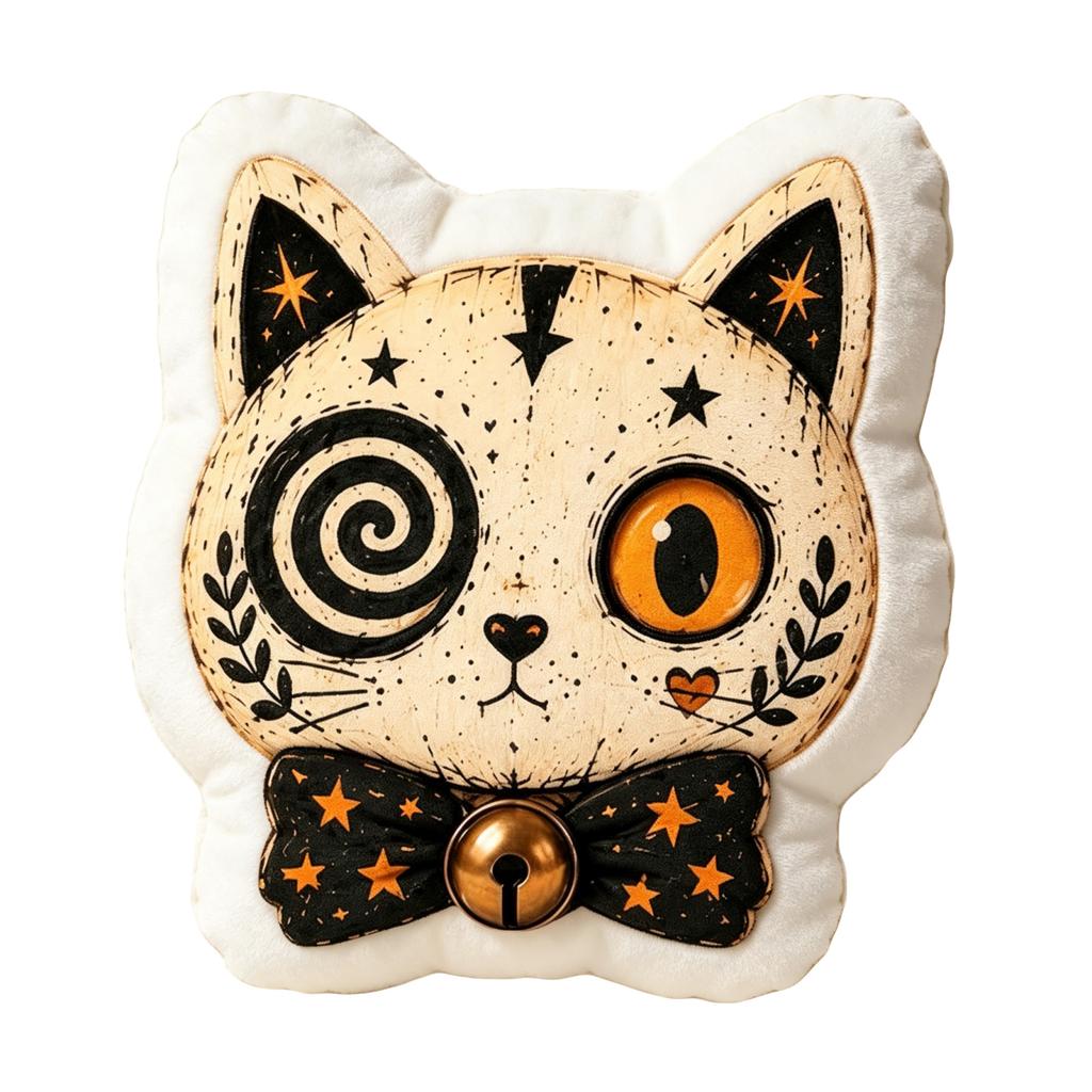 Vintage Halloween Double-Sided Print Novelty Shape Throw for Couch Decor