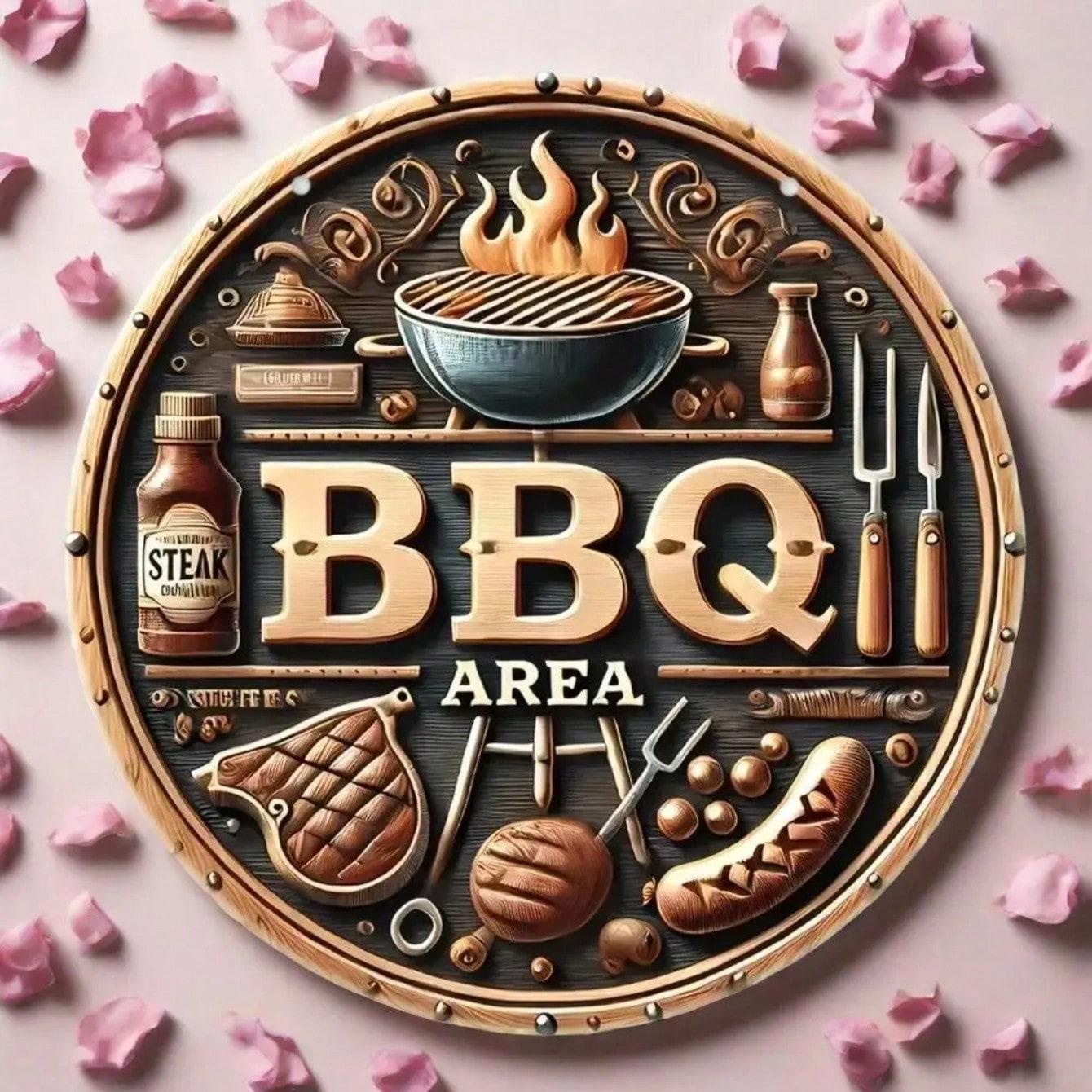 

Vintage Metal Art Decor Rusty Iron Sign Outdoor Kitchen BBQ Grill Bar Gifts 20x20 різнокольоровий