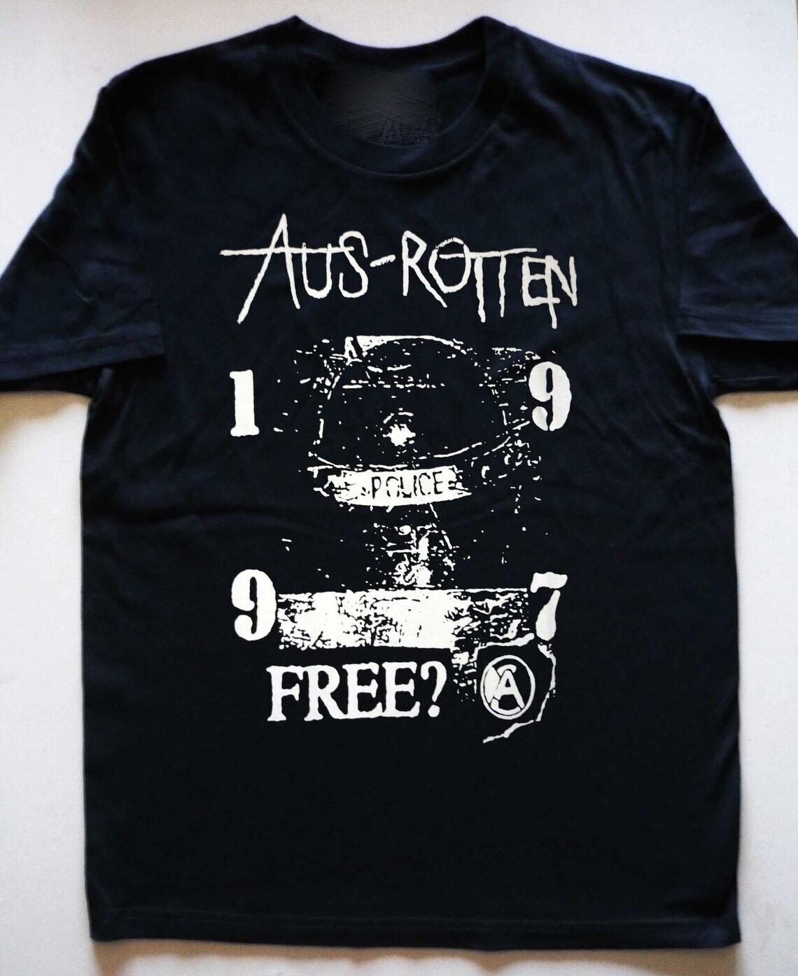 Vtg Aus-Rotten Band Heavy Cotton Black Unisex Classic Shirt MM350 S
