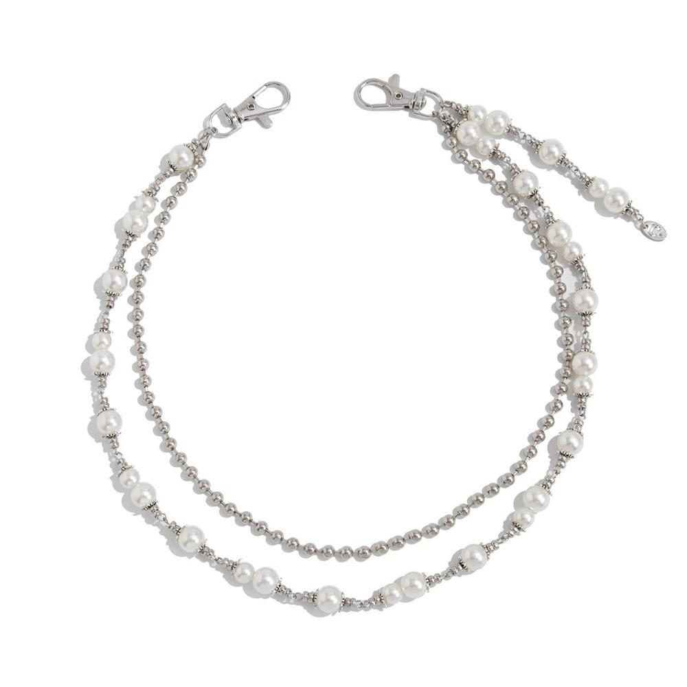 Fashion Imitation Pearl Pants Chain Metal Punk Bead Jeans Waist Chain Gift Waist Belt