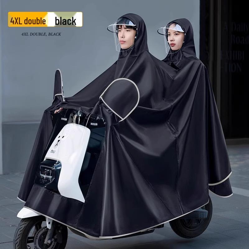 Unisex Full-Length Waterproof Rain Cape for Scooters & Motorcycles