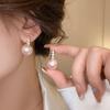 Accessible Luxury Fancy Elegant Double Layer Zircon Pearl Stud Earrings Women's Earrings 2025 New Arrival Best Selling