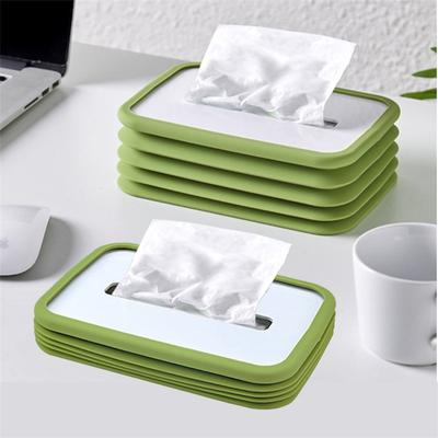 Tea Table Tissue Box Creative Silicone Car Tissue Elastic Lifting Box Restaurant