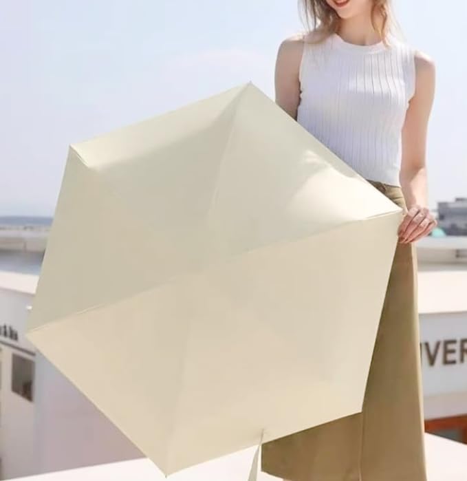 Amazon Exclusive Brand Folding Suitable for Both Sunny and Rainy UV Protection Heat with Umbrella Case [M2Ma] Parasol, Lightweight, Compact, Days,
