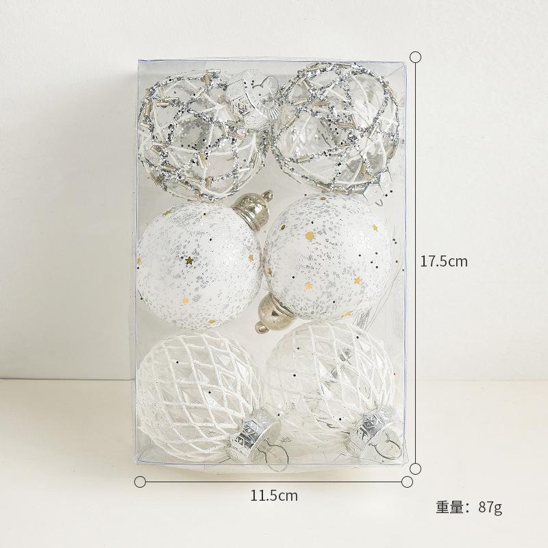 8cm Stoffbezogene Weihnachtskugeln Baumschmuck für Feiertagsdeko Heimparty Geschenk Dekorationen