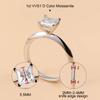 M-JAJA 1CT Princess Cut Moissanite Engagement Ring for Women S925 Silver Gold Plated Diamond Wedding Band Fine Jewelry