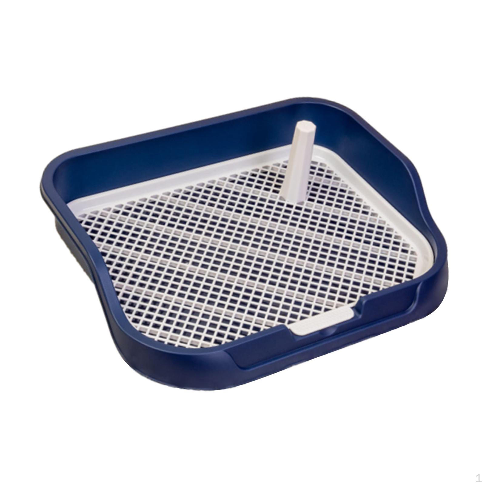 

Туалет-горшок для собак, туалет для дрессировки домашних животных, многоразовый со съемным туалетным лотком для щенков темно-синий