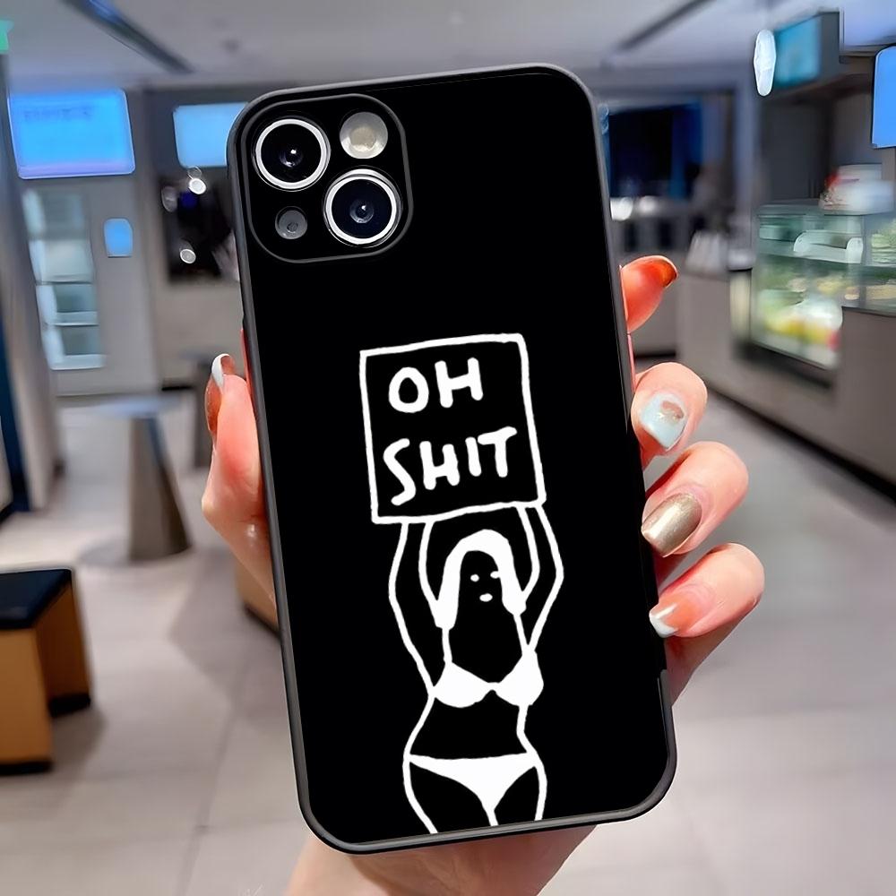 

Black White Personality Phone Case Matte Translucent For IPhone 15 Pro 16 Pro Max 13 11 12 14 Xs X Xr 7 8 Plus Se Back Cover iPhone15