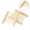 Wood Bamboo Drain Tray Holder Bathroom Supplies Sponge Plate Soap Holder Soap Dish Storage Box