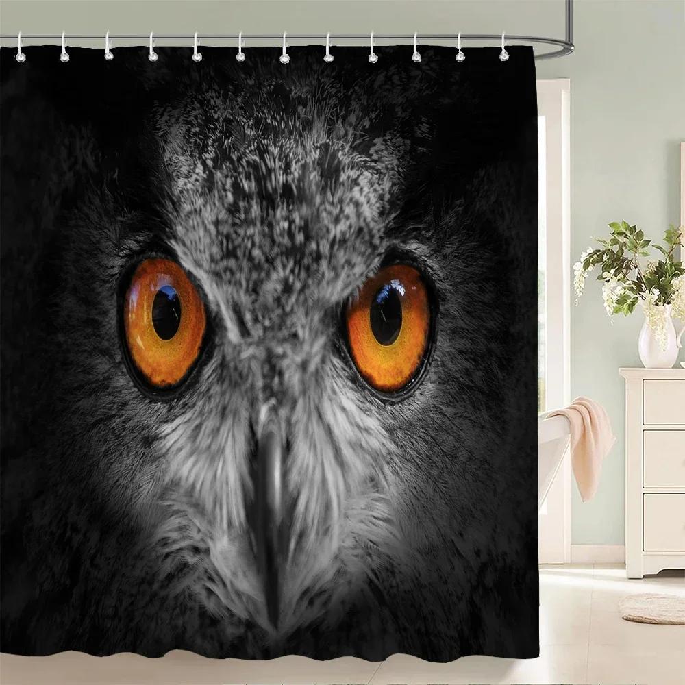 Lustiger Duschvorhang 3D Badvorhänge Affe Orang-Utan Tierdruck Wasserdichtes Polyester für Badezimmerdeko groß 180x200cm