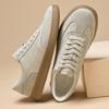 Fashion Men's Casual Shoes Suede Patchwork Leather Sports Shoes Breathable Round-toed Lace-up Lightweight  and Comfortable Walking Shoes
