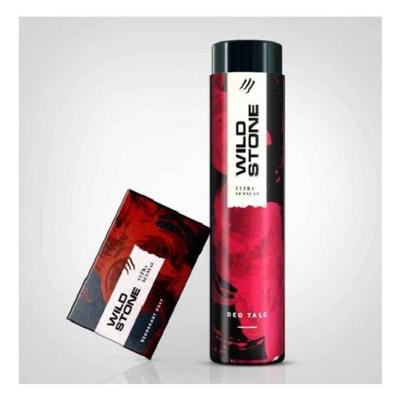 Wild Stone Ultra Sensual Talcum Powder Pack of 300 Grams + 125 G Wild Stone Ultra Sensual Soap Free
