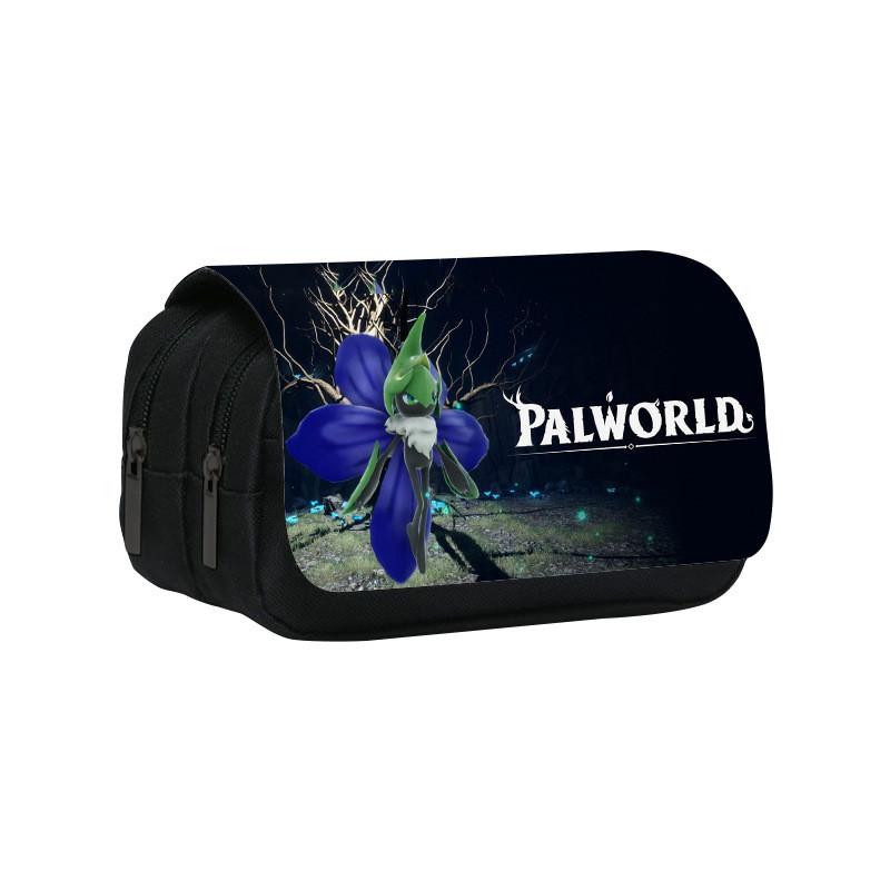 Palworld Mythical Creature Double Layer Nylon Pen Case For Students And School Supplies