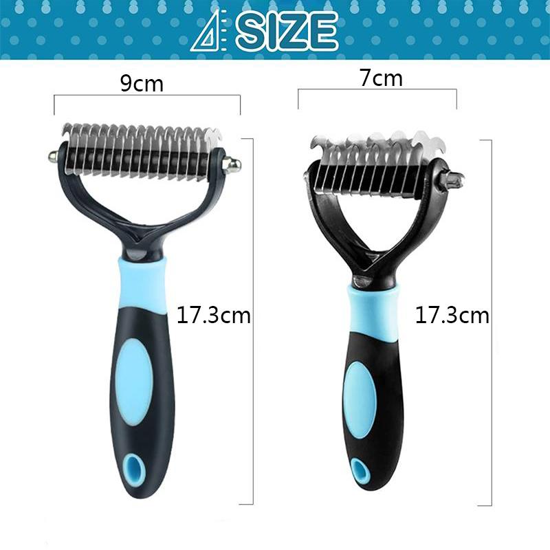Pet Dog Comb Hair Remover Cat Comb for Long Hair Curly Dogs Cats  Removal Undercoat Pet Brush Rake Dematting Brush Dog Supplies