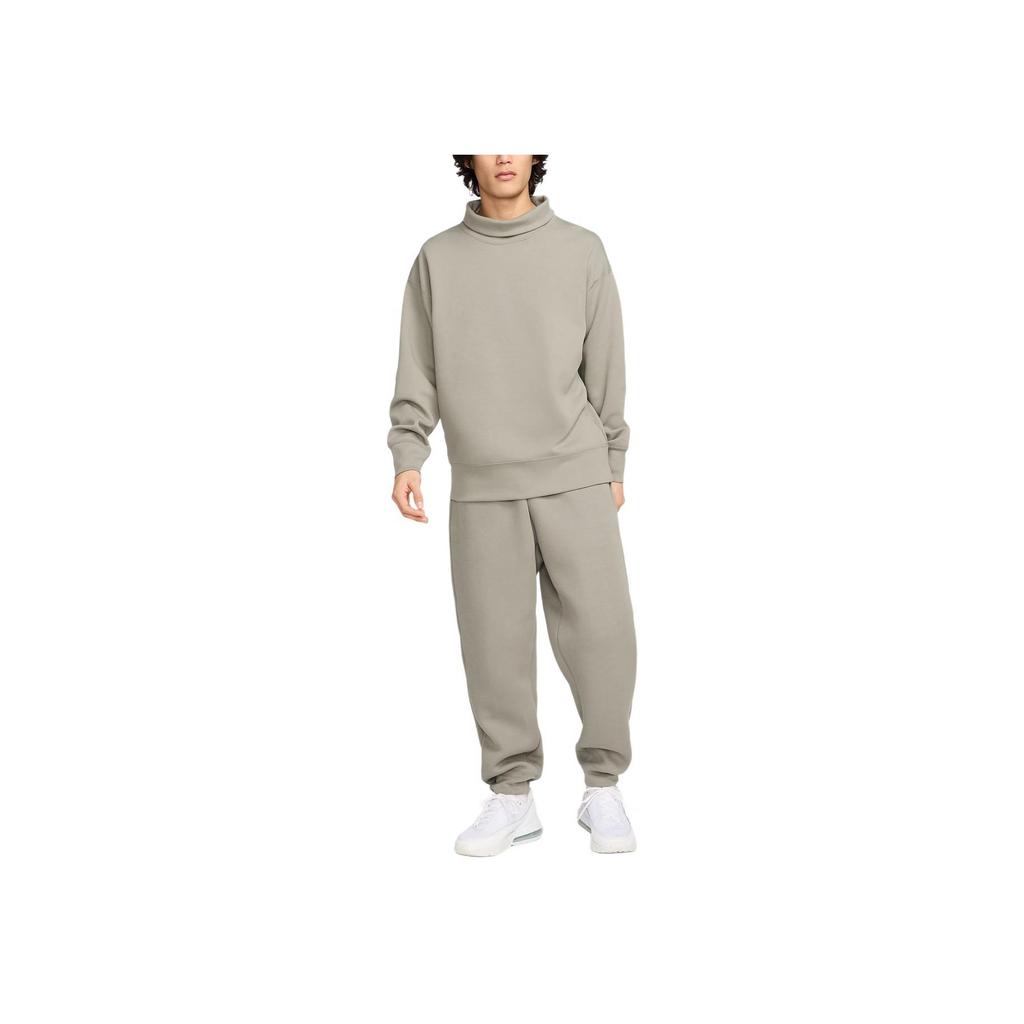 Nike Sportswear Tech Fleece Reimagined High Collar Casual Long Sleeve Sweatshirt Men Tops Dark-Muddy-Gray FB8170-053