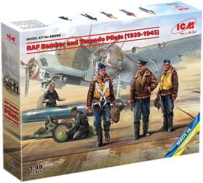 ICM RAF Bomber Torpedo Bomber Pilots Plastic Model Kit 48090 1/48 & 1939-1945