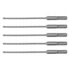 5 Pcs Rotary Hammer Drill Bit 160mm Length 2 Flute Self Centering Carbide Tip Impact Drill Bits for Brick Stone Concrete