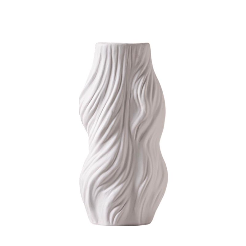 Abstract Face Flower Vase Imitation Ceramic Vases Modern Style Plastic Flower Pot Wedding Flower Arrangement Home Office Decor