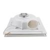 Bathroom Lighting White Bathroom Exhaust Fan 30x30cm Fan Moisture Removal Multi-blade Design Sturdy Construction
