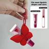 Silicone Butterfly Shaped Lip Balm Holder Keychain Cute Design Multiple Colors Perfect For Handbag Backpack Daily Travel Use