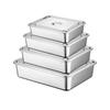 LISM Stainless Steel Rectangular Food Pan with Lid