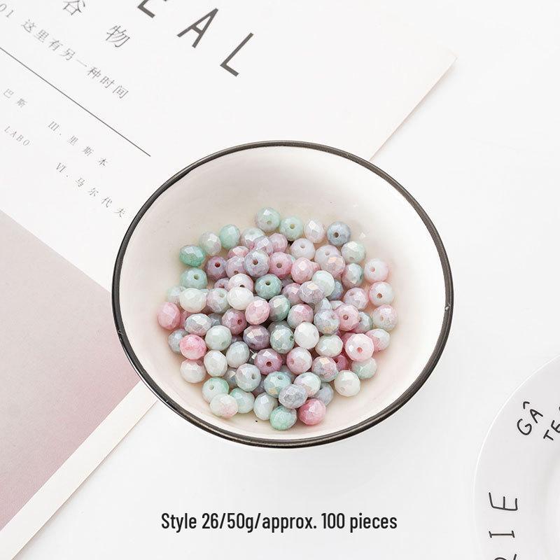 6.5-10mm Multicolor Glass Beads for DIY Bracelet and Necklace Jewelry Making