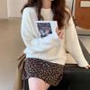 Women's Korean-Style Round Neck Sweater: Autumn/Winter Loose Pullover, Solid Color College-Style Knit Top