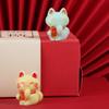 Creative Lucky Cat Statue Cartoon Animal Model Miniatures Lucky Cat Figurine  Cabinet Table Desk