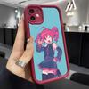 K-Kasane Teto Telefoonhoesje Voor IPhone Air 17 Pro Max 16 E 15 14 Pro Max 13 12 11 Mini Plus Zacht Siliconen Wijnrood Hoesje