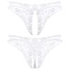 Sexy Lace Muži Sissy Kalhotky Gay Bikiny G-String Crotchless Kalhotky Tanga Spodní prádlo