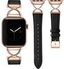 Leather Band For Apple Watch Ultra 2/1 Band Women 49mm 42mm 44mm 45mm 40 41mm 46mm Luxury Strap For IWatch 10 9 8 7 6 SE Correa
