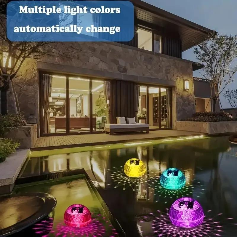 Solar Schwimmbadleuchte Wasserdicht LED Solar Leuchtkugel Lampe Dekoration für Pools Teich Springbrunnen Garten Party Wanne Heimdekor