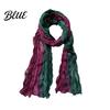 Unisex Fashion Shawl Neck Wrap Pleated Warm Gradient Design Scarf Two-Color Bow Tie Cold Weather