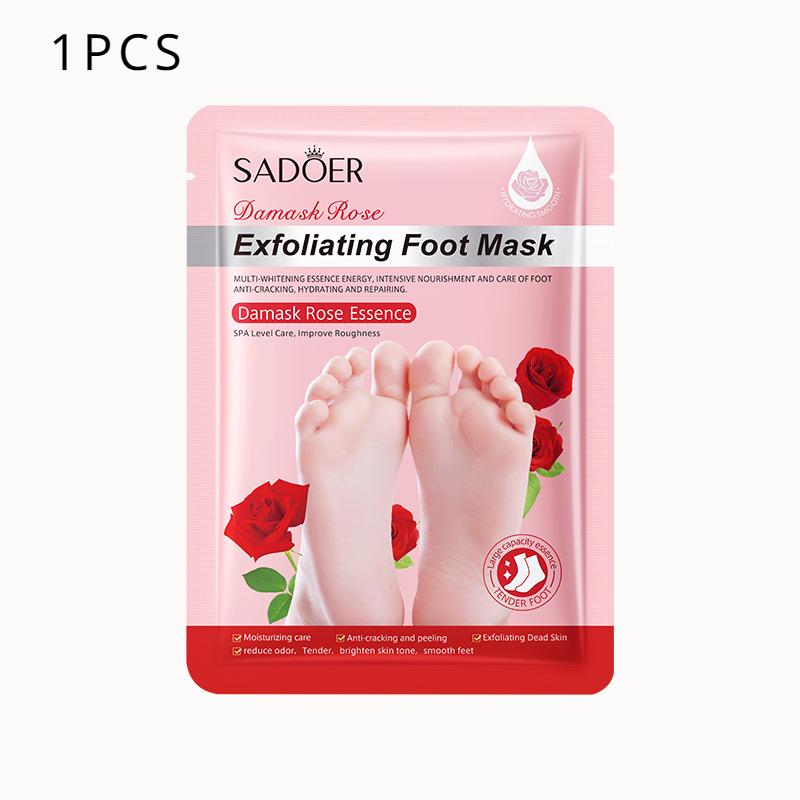 

SADOER Rose Anti-Dry Crack Отшелушивающая восстанавливающая маска для ног Увлажняющая и омолаживающая маска для ног 1pcs