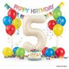 32-inch Coffee Caramel Chocolate Number Balloons - Birthday Party Foil Decorations
