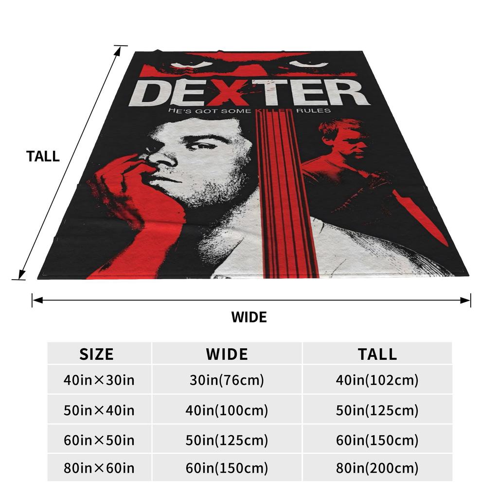 Dexter Morgan TV Horror Blanket Warm Soft Funny Plush Bedding Throws For Girls Boys Living Room Flannel Bedspread Bed Cover
