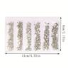 1440 Stück Nail Art Strasssteine ​​Glitzer Diamant Kristall Edelsteine ​​3D Tipps DIY Dekoration