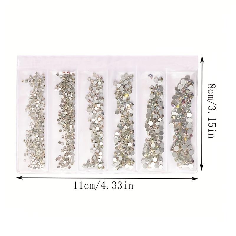 1440 Stück Nail Art Strasssteine ​​Glitzer Diamant Kristall Edelsteine ​​3D Tipps DIY Dekoration