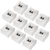 Prise Réseau - DELEYCON - CAT 6a - 2x RJ45 - Blindé - 10 Gigabit Ethernet - Blanc