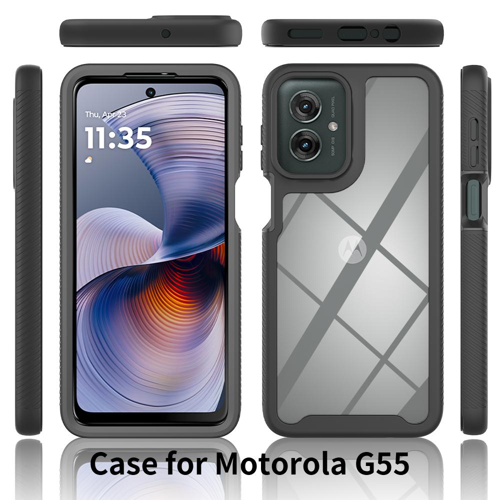 for Moto G55 5G Phone Case, Shockproof Clear Case TPU Bumper Rugged Cover For Motorola Moto G35 5G Protective Case
