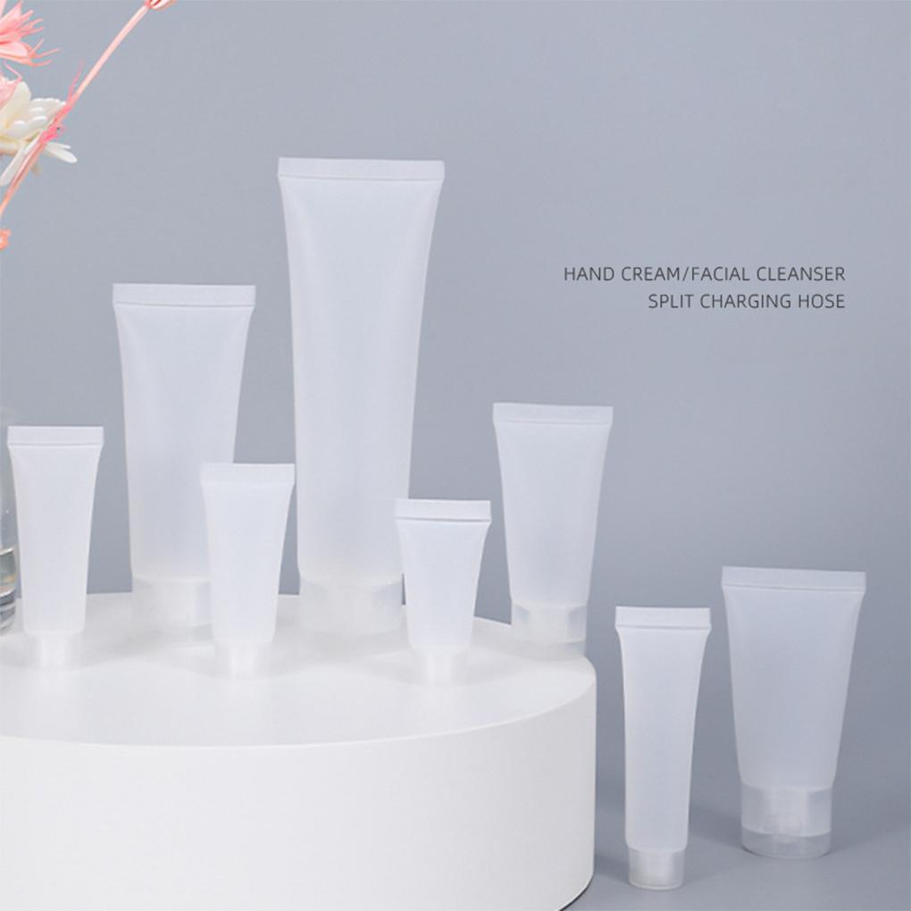 30piece Transparent PP Made Travel Bottle Squeezable And Reusable For Face Cream And Shampoo Soft And Elastic Soft Tube, Glossy, 20ml