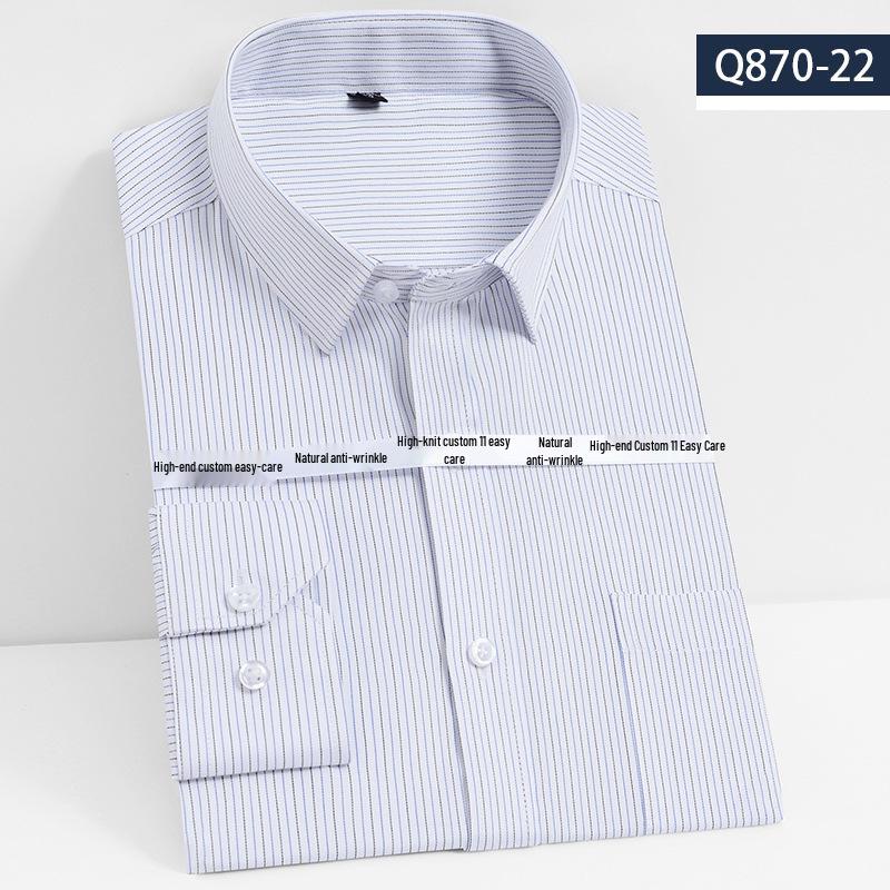 Men's 2026 Bamboo Fiber Slim Fit Long Sleeve Dress Shirt - Comfortable, Iron-Free Business Workwear