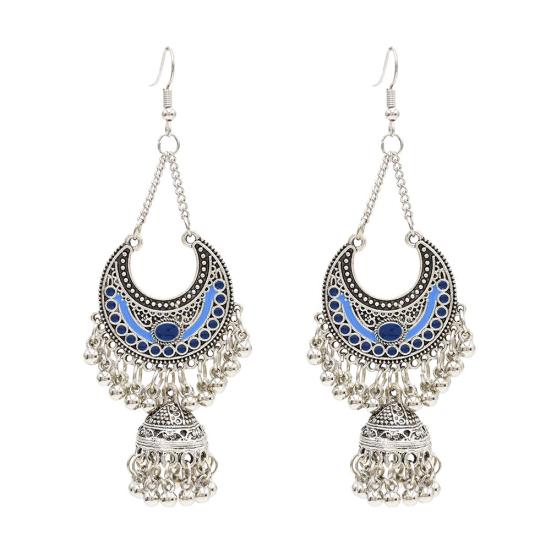 Vintage Women's Bohemian Tassel Hollow Bell Drop Dangle Hook  Earrings Jewelry