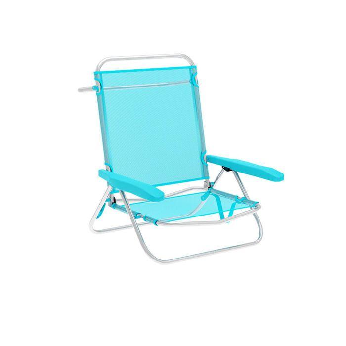 Chaise Pliante - Marbueno - Aigue Marine - Aluminium - 5 Positions - Design Moderne