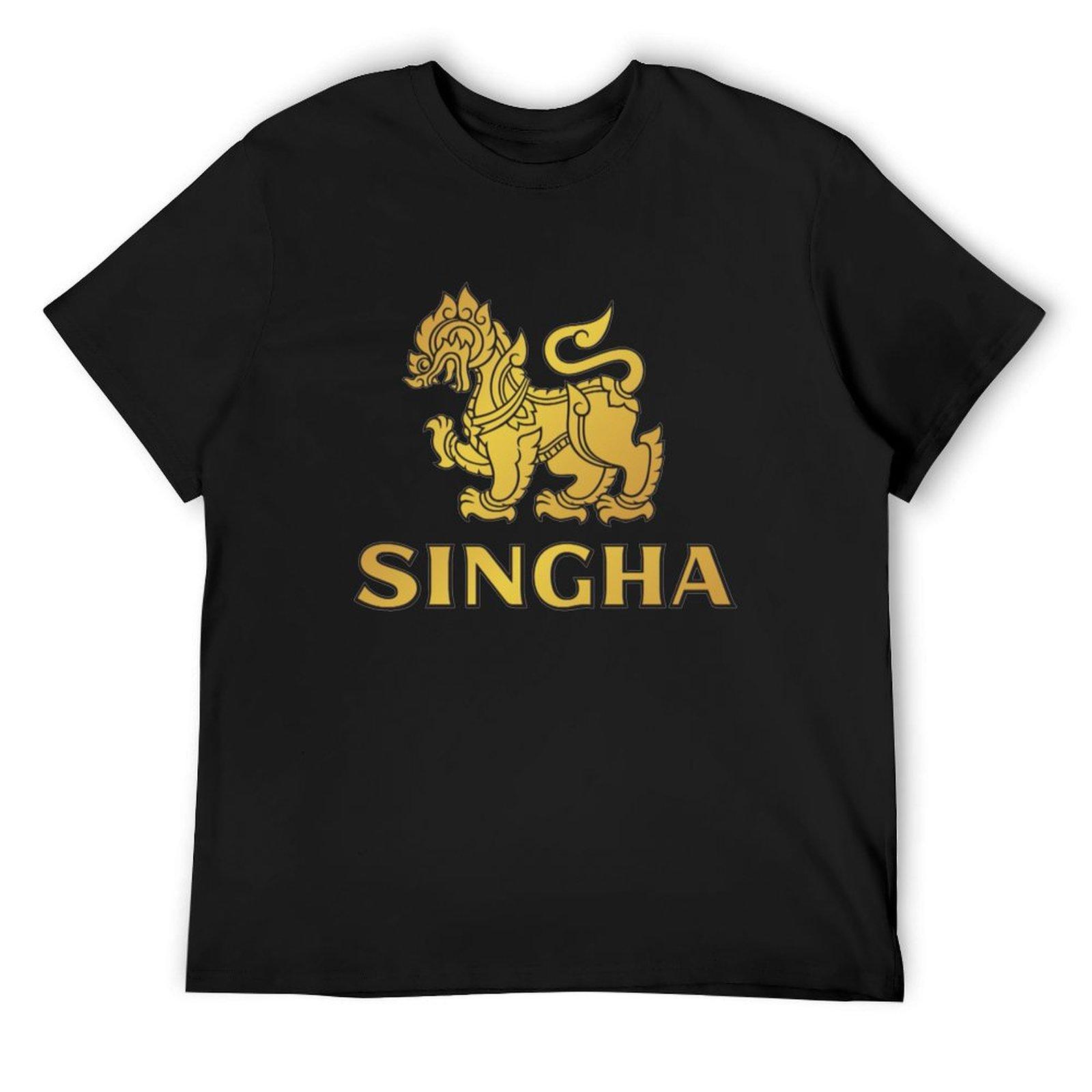 

singha beer T-Shirt Luxury man football t shirt anime shirt cute clothes workout shirts for men L