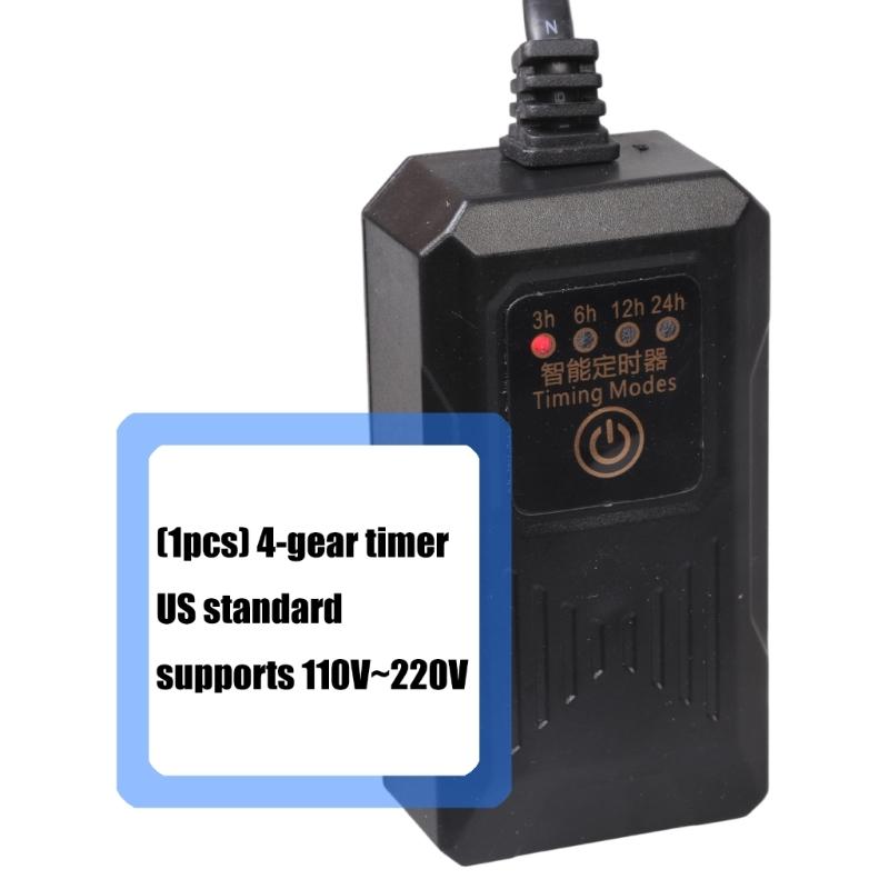 4 Setting Timers Outlet 110V 220V 100W Daily Auto On/Off For Lights Fan Aquariums
