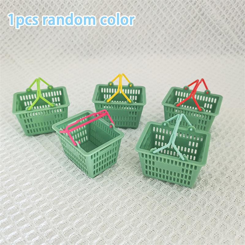 

1/12 кукольный домик, корзина для покупок, корзины для хранения, кукольный домик, мини-супермаркет, украшение, аксессуары для кукольного дома, детские игрушки зелёный