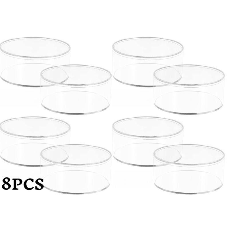 4/8 Stück Runde Acrylgläser mit Deckeln 13,6 cm Ausstellungs-Schmuck-Organizer-Behälter für Hochzeitsgeschenke, Party-Leckereien, Perlen & Bastelbedarf